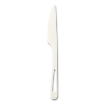 World Centric KN-PS-6DP Cutlery Dispenser Plastic Knife Refills - White (10/Carton)