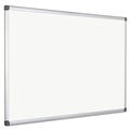 Project & Display Boards | MasterVision MA2707170 Value 72 in. x 48 in. Lacquered Steel Dry Erase Board - White Surface/Satin Aluminum Frame image number 1