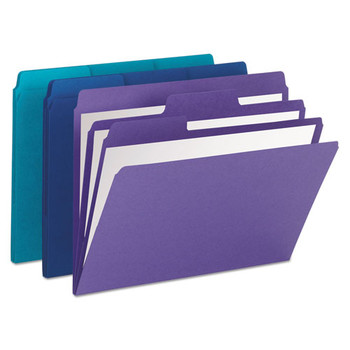 Smead 11989 1/3-Cut Tabs Assorted Letter Size 0.75 in. Expansion SuperTab Organizer Folder - Assorted Colors (3/Pack)
