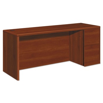 HON H10707R.COGN 10700 Series 72 in. x 24 in. x 29.5 in. Right Pedestal Credenza - Cognac