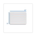 White Boards | Flipside 10134 12 in. x 9 in. 2-Sided Red/Blue Ruled Dry Erase Board - White Surface (12/Pack) image number 3