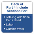 Retail Store Supplies | TOPS 3869 11 x 8.5 Auto Repair Four-Part Carbonless Order Form (50/Pack) image number 5