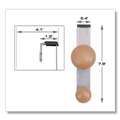 Just Launched | Alba PM2PART BO 1.2 in. x 1.38 in. x 7.9 in. 1.5 lb Capacity Cubicle Garment Peg - Metallic Gray image number 3