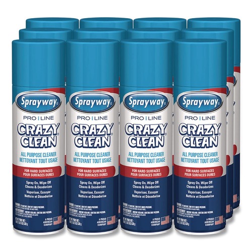All-Purpose Cleaners | Sprayway PRO LINE 1000057598 19 oz Crazy Clean Aerosol Spray - Unscented (12/Carton) image number 0