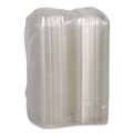 Food Trays, Containers, and Lids | Pactiv Corp. YCI820500000 SENSATION SmartLock 5.24 in. x 5.25 in. x 2.57 in. Plastic Hinged Lid Container - Clear (375/Carton) image number 1