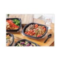 Food Trays, Containers, and Lids | Pactiv Corp. 0CN846360000 36 oz 9.38 x 8 x 1.5 Clearview Micromax Microwavable Plastic Container - Black (250/Carton) image number 3