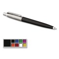 Pens | Parker 2096873 0.7 mm Medium Jotter Retractable Ballpoint Pen - Blue Ink, Black/Chrome Barrel image number 1