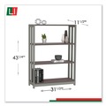 Office Filing Cabinets & Shelves | Linea Italia LITTR735MOC 31-1/2 in. x 11-5/8 in. x 43-1/4 in. Three-Shelf Trento Line Bookcase - Mocha image number 5