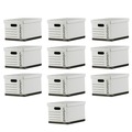 Storage Bins & Lids | Universal 9523001 12 in. x 15 in. x 10 in. Letter/Legal Files Basic-Duty Economy Record Storage Boxes - White (10/Carton) image number 0