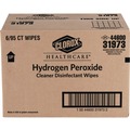 Hand Wipes | Clorox Healthcare 30824 9 in. x 6.75 in. Hydrogen Peroxide Cleaner Disinfectant Wipes - Unscented (95/Canister, 6 Canisters/Carton) image number 1