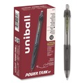 Pens | uni-ball 42070 Bold 1 mm Retractable Power Tank RT Ballpoint Pen - Black Ink Smoke/Black Barrel (1-Dozen) image number 0