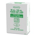 Cups and Lids | Dart W16FTS-0500 Plastic Lids for 16 oz/20 oz Foam Cups and Containers - Translucent (1000/Carton) image number 2