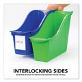 Boxes & Bins | Storex 70105U06C 4.75 in. x 12.63 in. x 7 in. Interlocking Book Bins with Clear Label Pouches - Assorted Colors (5/Pack) image number 4