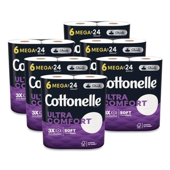 TOILET PAPER | Cottonelle 55707 Ultra ComfortCare 2-Ply Septic Safe Soft Tissue Toilet Paper - White (36/Carton)