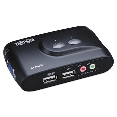 Office Electronics & Batteries | Tripp Lite B004-VUA2-K-R Compact USB KVM Switch with Audio and Cable image number 0