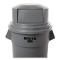 Trash & Waste Bins | Rubbermaid Commercial FG265788GRAY BRUTE 27.55 in. Dome Top Lid for 55-Gallon Round Containers - Gray image number 4