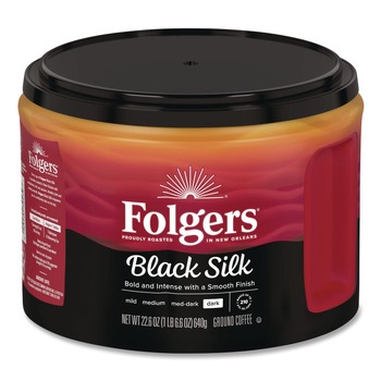 Folgers 2550030439 22.6 oz. Canister Black Silk Coffee
