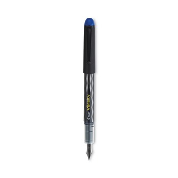Pilot 90011 Varsity Medium 1 millimeter Fountain Pen - Blue Ink/Clear/Black/Blue Barrel