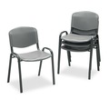 Office Chairs | Safco 4185CH 250 lbs. Capacity Stacking Chairs - Charcoal/Black (4/Carton) image number 0