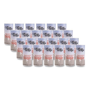 BREAKROOM SUPPLIES | Office Snax 00019CT 20 oz. Reclosable Canister Of Sugar (24/Carton)