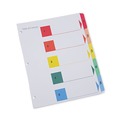 Back to School Sale | Universal UNV24800 11 in. x 8.5 in. 5-Tab Deluxe Table of Contents Dividers for Printers - White (6/Pack) image number 0