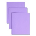 File Folders | Smead 87865 11 in. x 8.5 in. 100-Sheet Capacity 2-Pocket Textured Paper Folder - Lavender (25/Box) image number 0