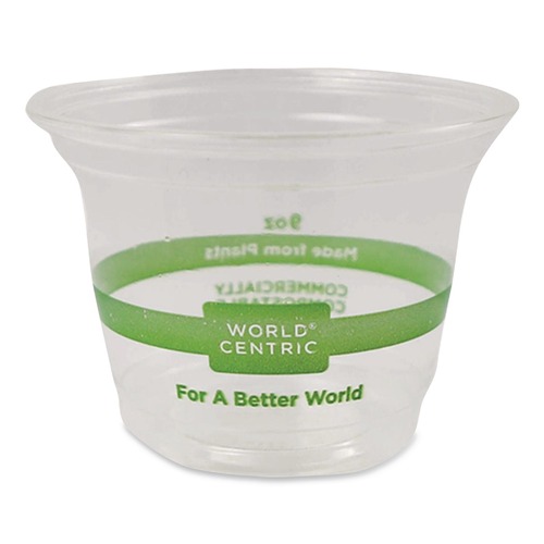 Cups and Lids | World Centric CPCS9Q 9 oz PLA Plastic Cold Cups - Clear (1000/Carton) image number 0