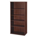 Office Filing Cabinets & Shelves | Bush WC24414 35.63 in. x 15.38 in. x 72.78 in. Series C Collection Five-Shelf Bookcase - Hansen Cherry image number 1