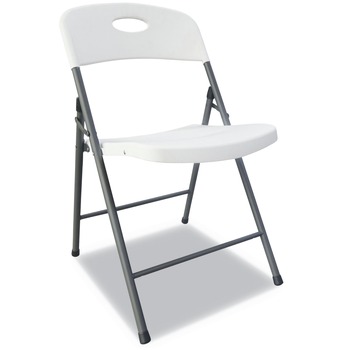 Alera ALEFR9402 18.19 in. Seat Height 225 lbs. Capacity Molded Resin Folding Chair - White (4/Carton)