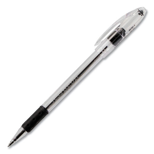 Pens | Pentel BK90-A Stick Fine 0.7 mm R.S.V.P. Ballpoint Pen - Black Ink, Clear/Black Barrel (1-Dozen) image number 0