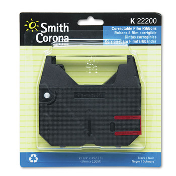 Smith Corona 22200 22200 Ink/Correction Ribbons - Black (2/Pack)