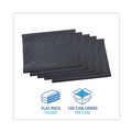 Storage Accessories | Boardwalk H7658PGK 60 Gallon 1.3 mil 38 in. x 58 in. Flat Pack Linear Low-Density Industrial Can Liners - Gray (100/Carton) image number 4