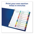 Dividers & Tabs | Avery 11842 1 - 10 Tab 11 in. x 8.5 in. Customizable TOC Ready Index Divider Set - Multicolor (1 Set) image number 5