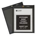 Sheet Protectors | C-Line 45911 50-Sheet 8.5 x 11 Stitched Shop Ticket Holders - One Side Clear (25/Box) image number 0