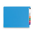 File Folders | Smead 26836 2 in. Expansion 2 Dividers 6 Fasteners Letter Size Colored End Tab Classification Folders - Blue (10/Box) image number 2