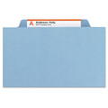File Folders | Smead 21530 1 in. Expansion Assorted 1/3-Cut Tabs Letter Size Expanding Recycled Heavy Pressboard Folders - Blue (25/Box) image number 4
