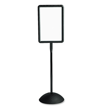 OFFICE PRESENTATION SUPPLIES | Safco 4117BL 14.25 in. x 22.5 in. x 65 in. WriteWay Two-Sided Dry Erase Standing Message Sign - White Surface/Black Frame
