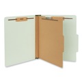 File Folders | Universal UNV10253 4-Section Pressboard Classification Folder - Letter, Gray-Green (10/Box) image number 1