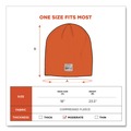 Safety & First Aid | Ergodyne 16814 N-Ferno 6812 One Size Fits Most Rib Knit Beanie - Orange image number 6