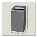 Trash & Waste Bins | Rubbermaid Commercial 1961623 23 Gallon Paper Configure Indoor Recycling Waste Receptacle - Gray image number 1