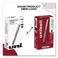 Pens | uni-ball 60126 VISION Fine 0.7 mm Black Ink Roller Ball Pen Stick - Silver/Black/Clear Barrel (1 Dozen) image number 4