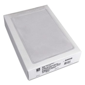 C-Line 80058 5 in. x 8 in. 25-Sheet Vinyl Shop Ticket Holders - Clear (50/Box)