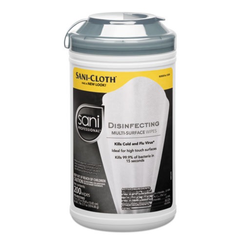 Cleaning & Disinfecting Wipes | Sani Professional NIC P22884 7.5 in. x 5.38 in. Disinfecting Multi-Surface Wipes - White (6/Carton) image number 0