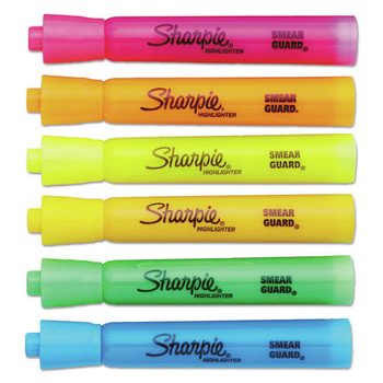 HIGHLIGHTERS | Sharpie 25053 Chisel Tip Tank Style Highlighters with Open-Stock Box - Assorted Ink Colors, Assorted Barrel Colors (12/Set)