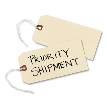 DIVIDERS AND TABS | Avery 12508 6.25 in. x 3.13 in. 11.5 pt Stock Strung Shipping Tags - Manila (1000/Box)