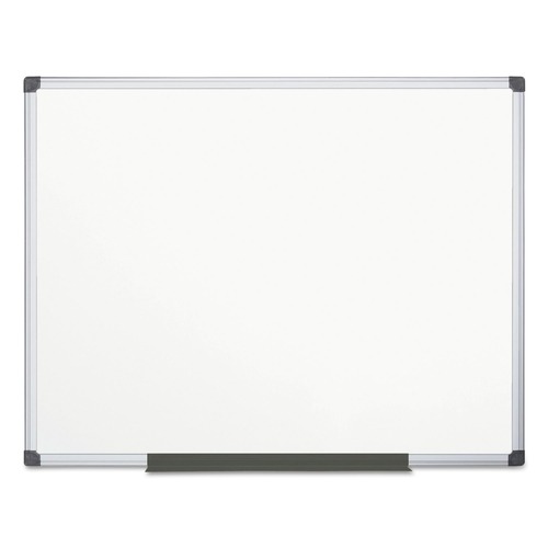 Project & Display Boards | MasterVision MA2707170 Value 72 in. x 48 in. Lacquered Steel Dry Erase Board - White Surface/Satin Aluminum Frame image number 0