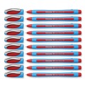 Pens | Schneider 150202 Slider Memo XB Extra-Bold 1.4 millimeter Stick Ballpoint Pen - Red Ink/Red/Light Blue Barrel (10/Box) image number 4