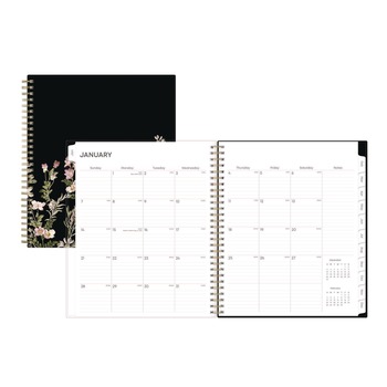 Blue Sky 143947 10 in. x 8 in. 12-Month (Jan-Dec 2026) Nevaeh Monthly Planner - Black/Multicolor Cover