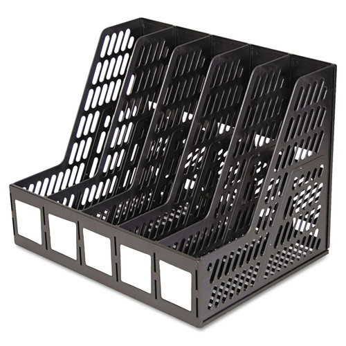 Office Filing Cabinets & Shelves | Advantus 34092 13.25 x 10 x 10.25 Five-Slot Literature File - Black image number 0