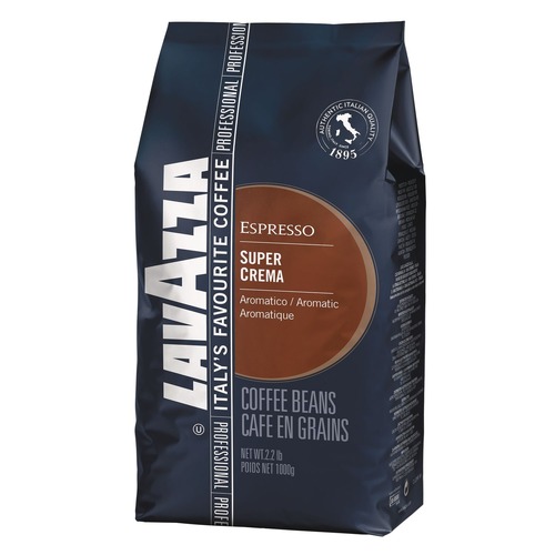 Coffee | Lavazza 4202 2.2 lb Super Crema Vacuum-Packed Whole Bean Coffee Bag - Espresso image number 0